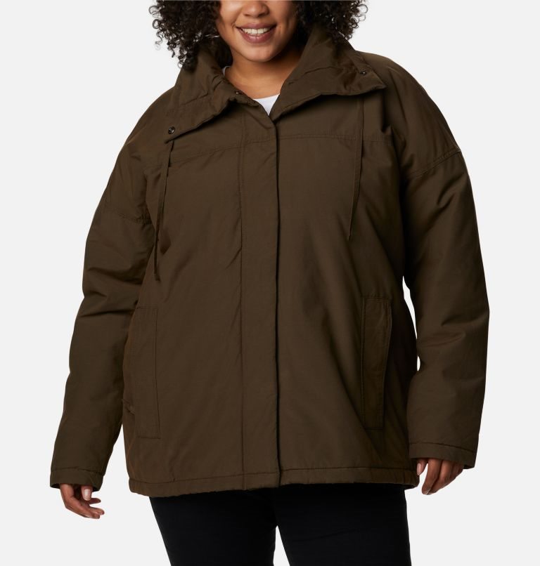 Women\'s Columbia Maple Hollow Insulated Jackets Dark Brown | Plus Size CA-DC5A1